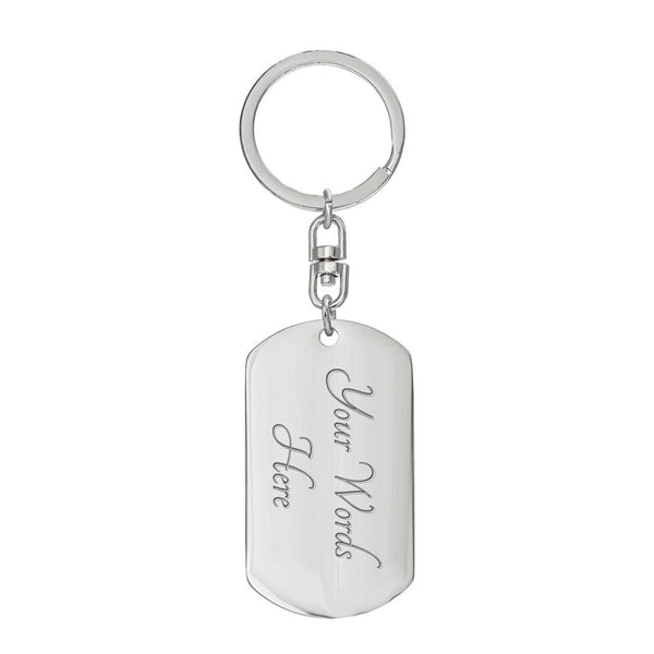 Personalized Keychain Dog Tag for Dad, from his little girl