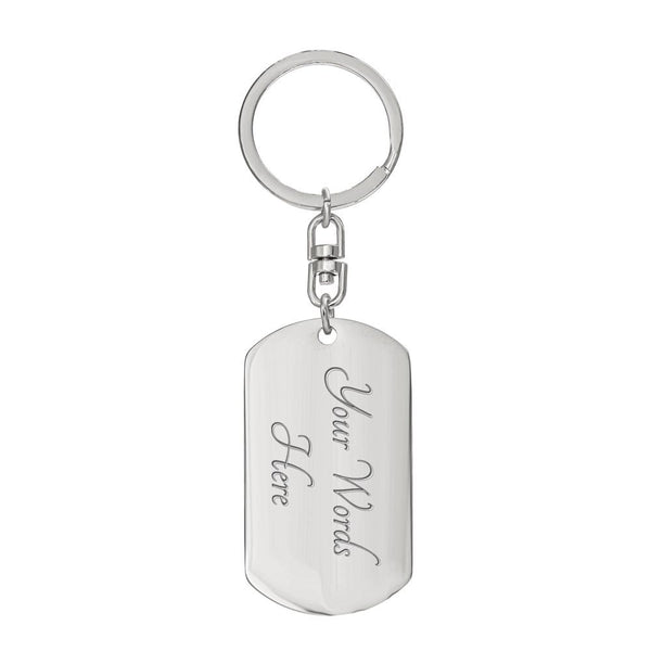 Stylish and Sentimental: Custom Keychain Dog Tag Necklace for Dad from Son