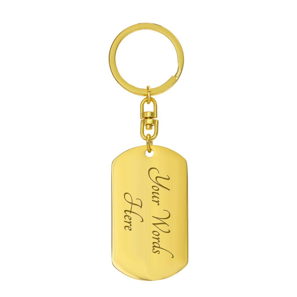 Personalized Keychain Dog Tag for Dad, from his little girl