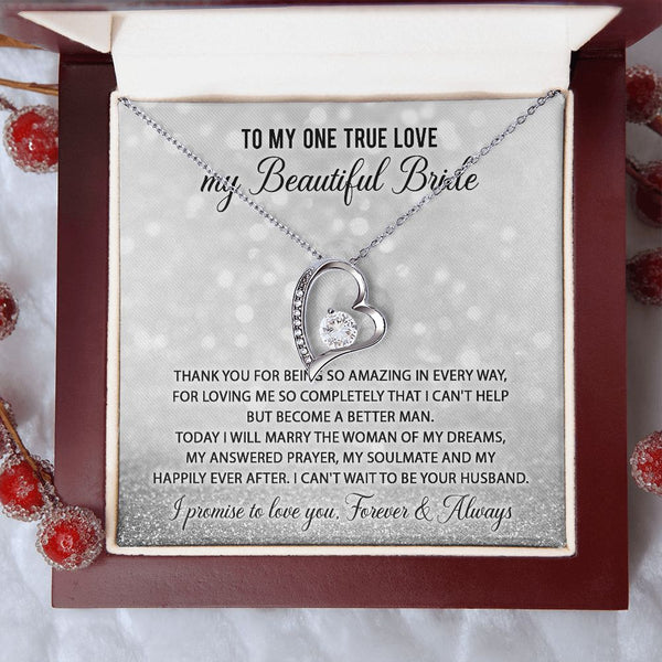 Heart Shaped Necklace: To my one true love, my beautiful wife, A Symbol of Eternal Love and Gratitude