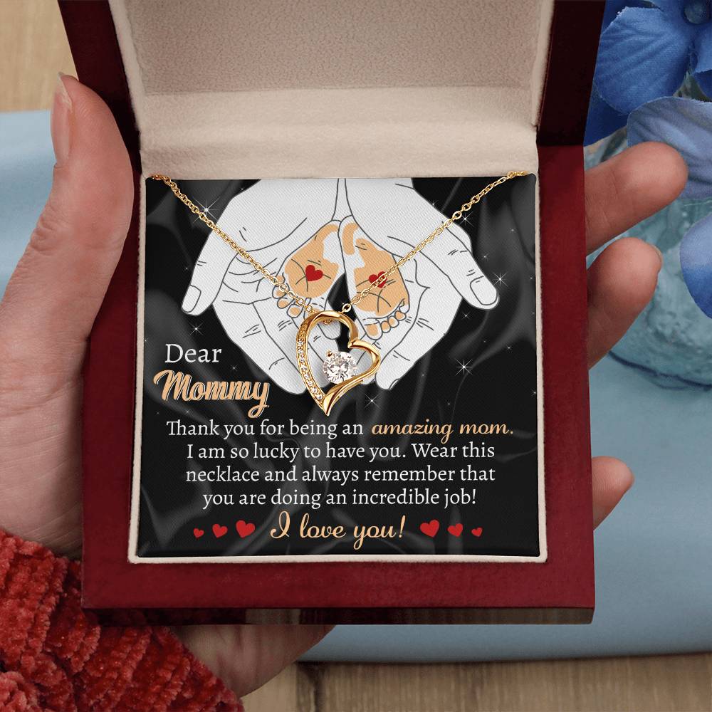 Mom To Be-An Incredible Job Forever Love Pendant Necklace