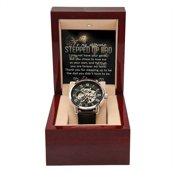 Stepdad-Be The Dad-Metal Chronograph Watch - Perfect Father's Day Gift