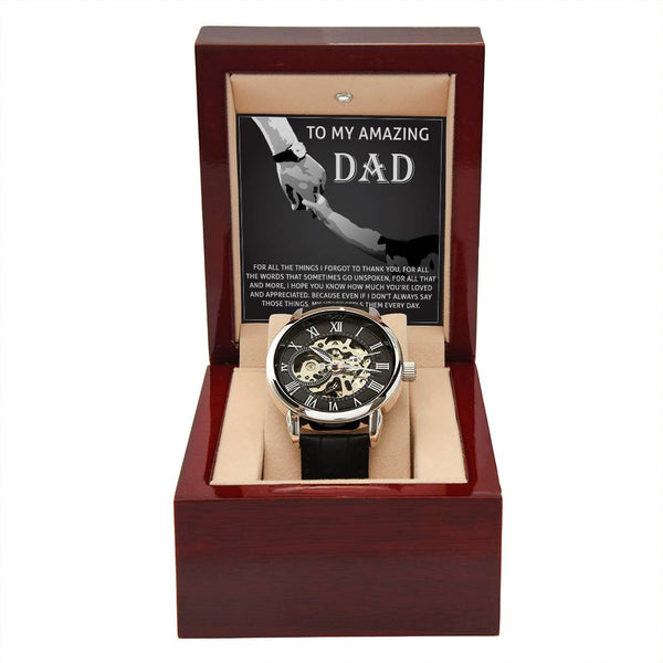 Dad-To Thank You-Metal Chronograph Watch - Perfect Father's Day Gift