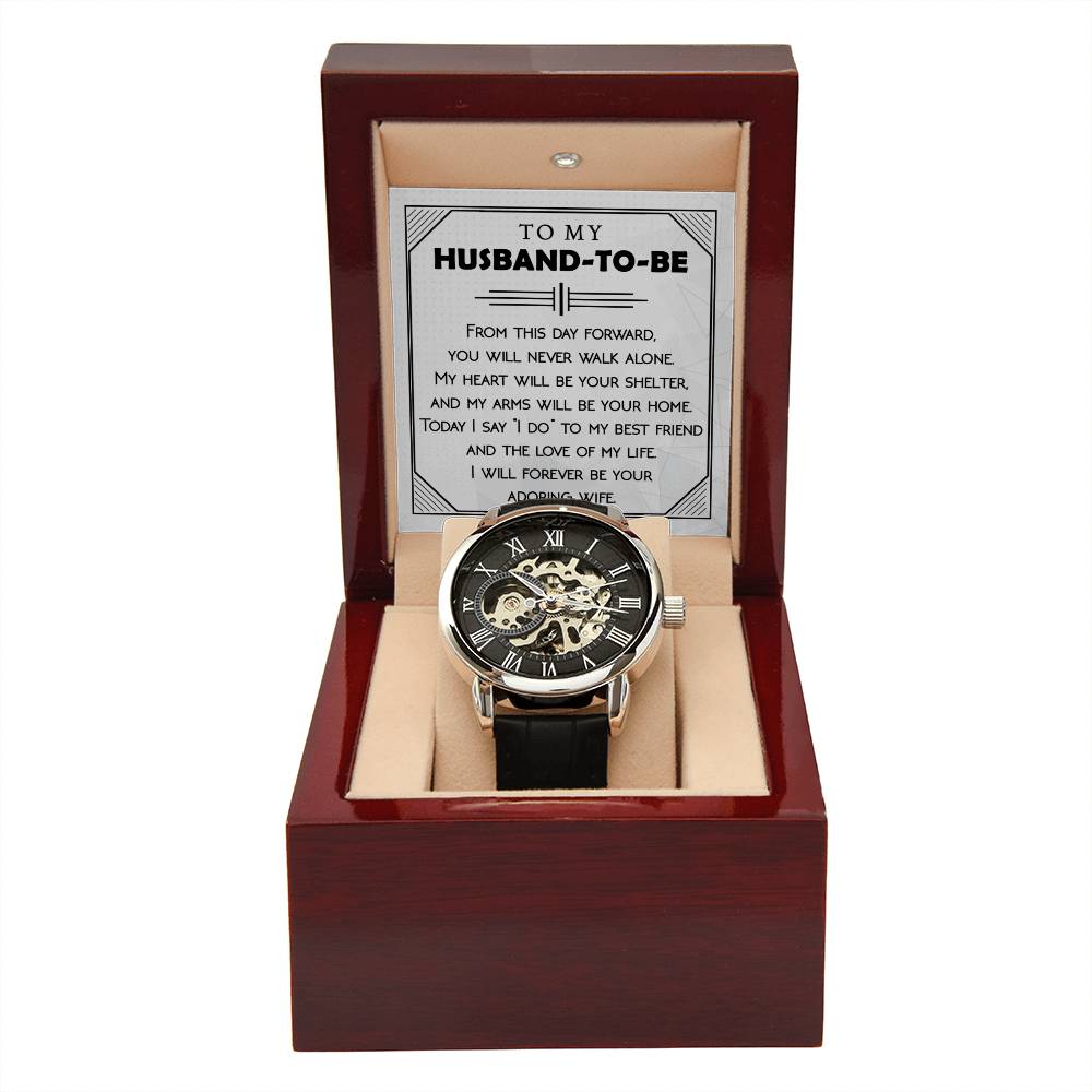 To My Husband and bestfriend: Openwork Watch - A Timeless Expression of Love and Style