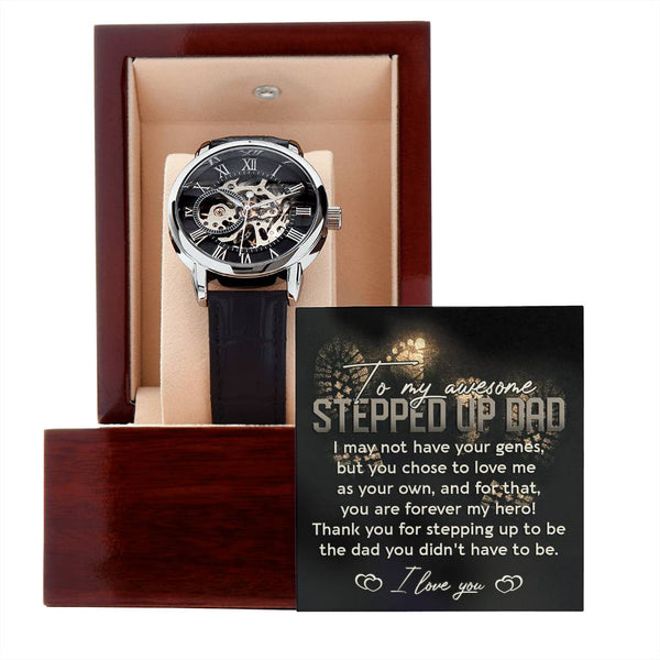 Stepdad-Be The Dad-Metal Chronograph Watch - Perfect Father's Day Gift