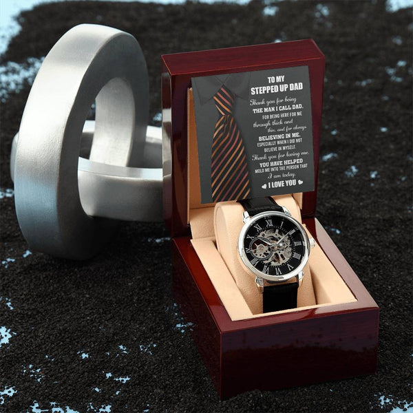 Stepdad-Into The Person-Metal Chronograph Watch - Perfect Father's Day Gift