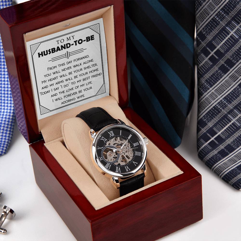 To My Husband and bestfriend: Openwork Watch - A Timeless Expression of Love and Style