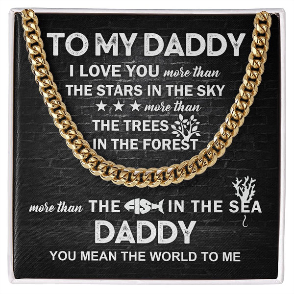 Daddy, You're the Center of My World: Cuban Chain Necklace for Father's Day 💖💖