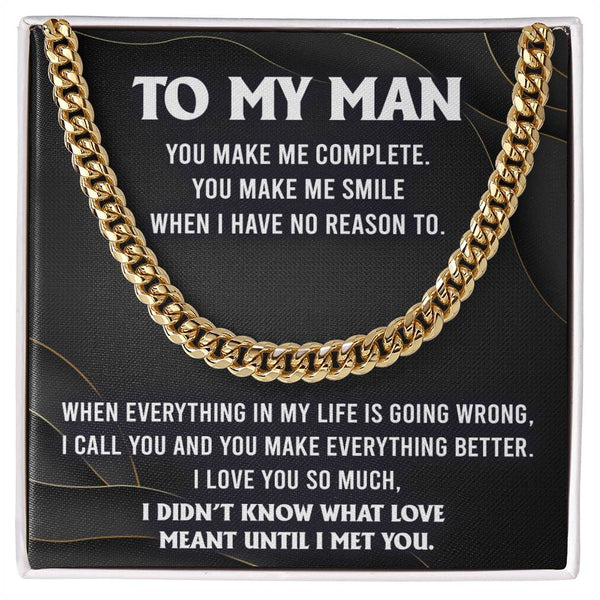 My Man-Make Me Complete Cuban Link Chain