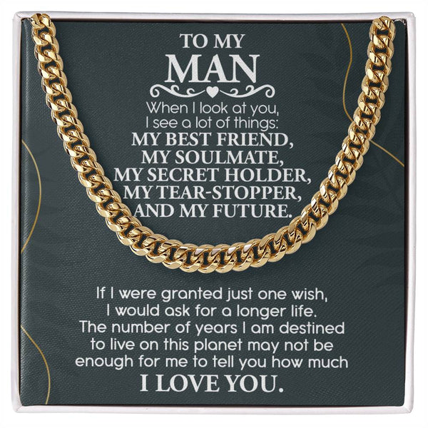 My Man-Look At You Cuban Link Chain