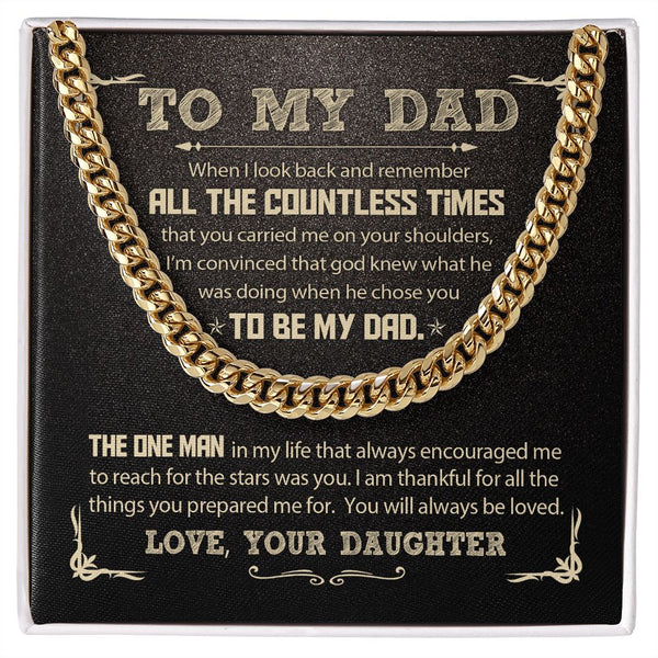 Father's Day Gift: Cuban Necklace for My Beloved Dad - A Token of Love and Gratitude from Your Daughter 💖💖