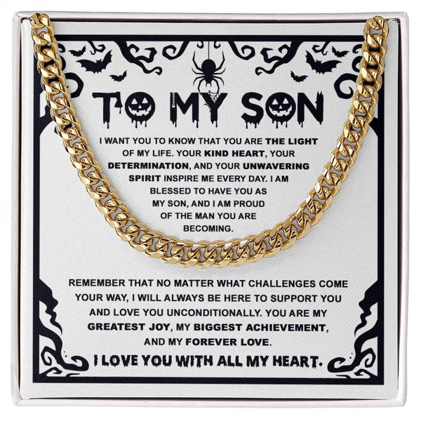 To My Son - My Greatest Achievement - Cuban Chain | Meaningful Gift for Sons