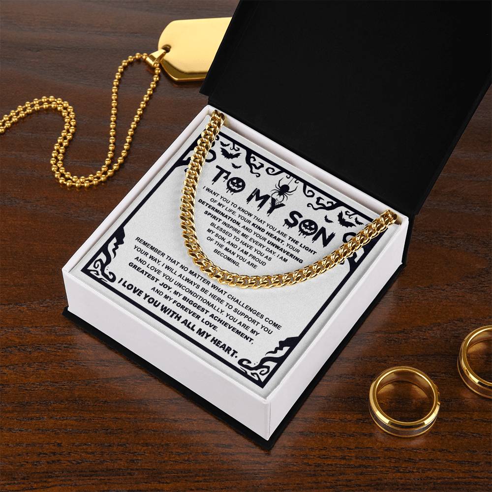 To My Son - My Greatest Achievement - Cuban Chain | Meaningful Gift for Sons