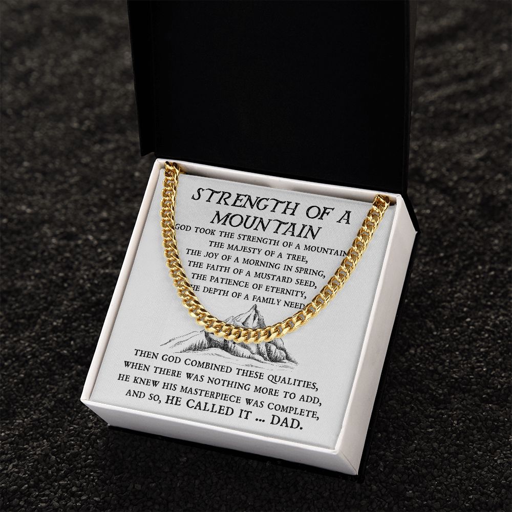 Father's Day Special: Cuban Chain Necklace - Strength of a Mountain
