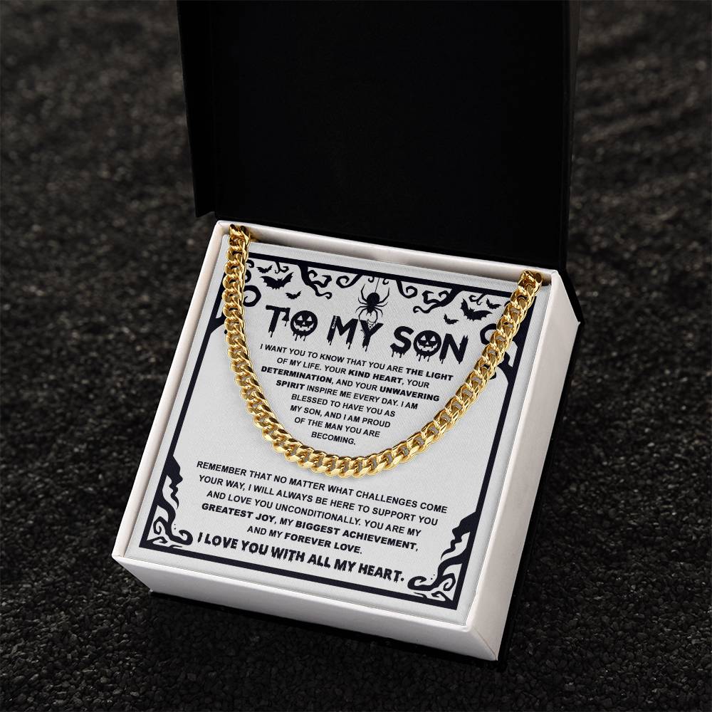 To My Son - My Greatest Achievement - Cuban Chain | Meaningful Gift for Sons