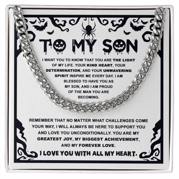 To My Son - My Greatest Achievement - Cuban Chain | Meaningful Gift for Sons