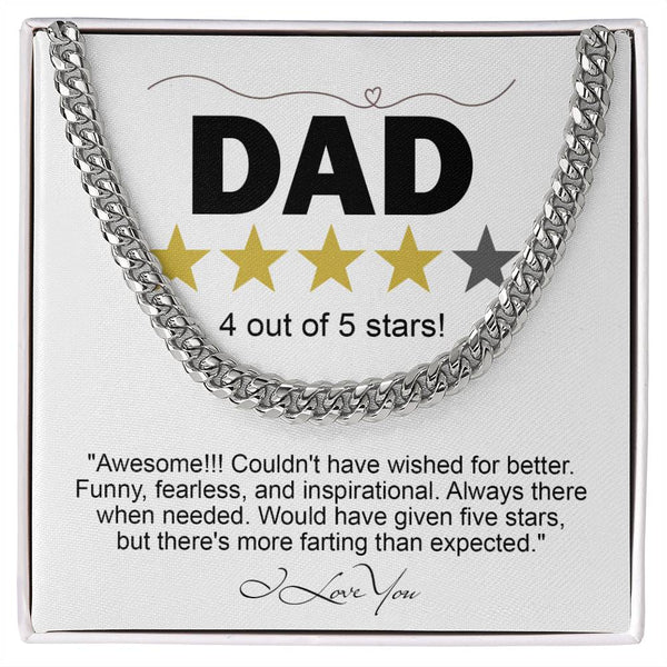Dad-Five Stars Exquisite Cuban Link Chain | Ideal Father's Day Gift
