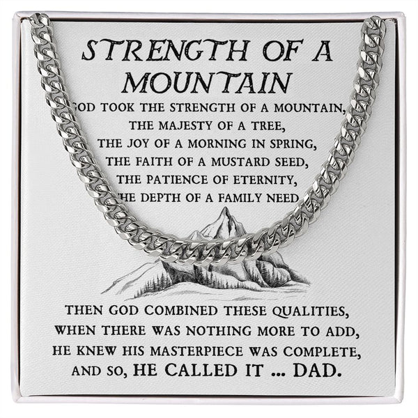 Father's Day Special: Cuban Chain Necklace - Strength of a Mountain