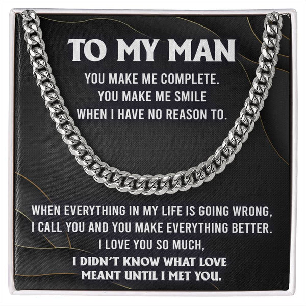 My Man-Make Me Complete Cuban Link Chain