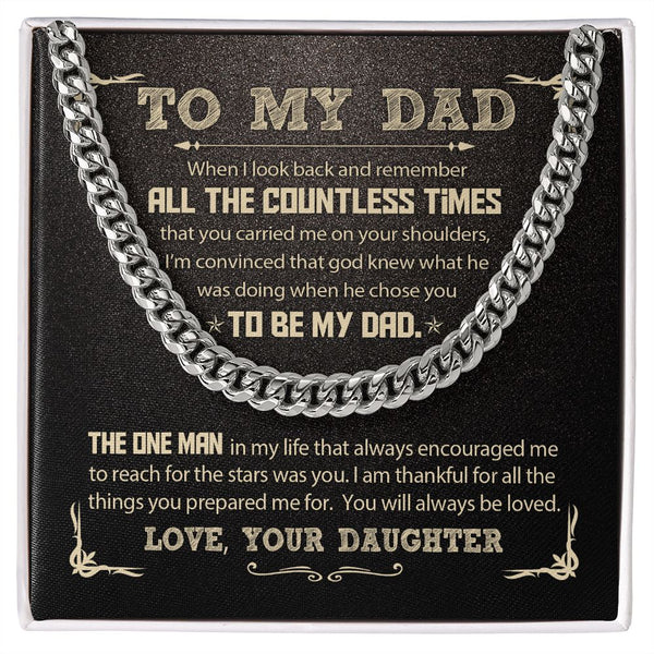 Father's Day Gift: Cuban Necklace for My Beloved Dad - A Token of Love and Gratitude from Your Daughter 💖💖