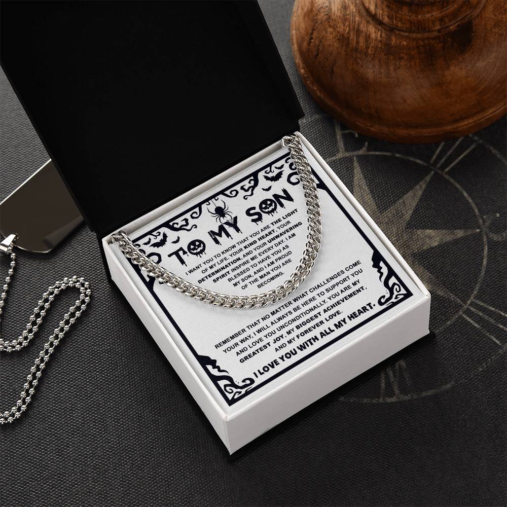 To My Son - My Greatest Achievement - Cuban Chain | Meaningful Gift for Sons