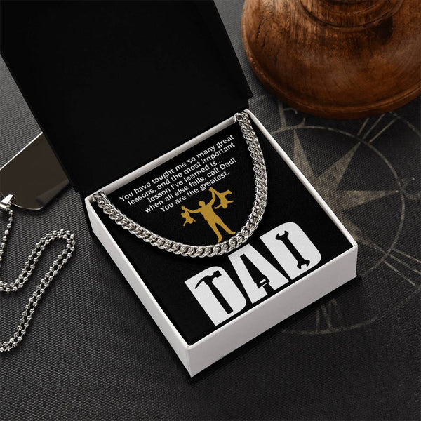 Dad-Call Dad Exquisite Cuban Link Chain | Ideal Father's Day Gift