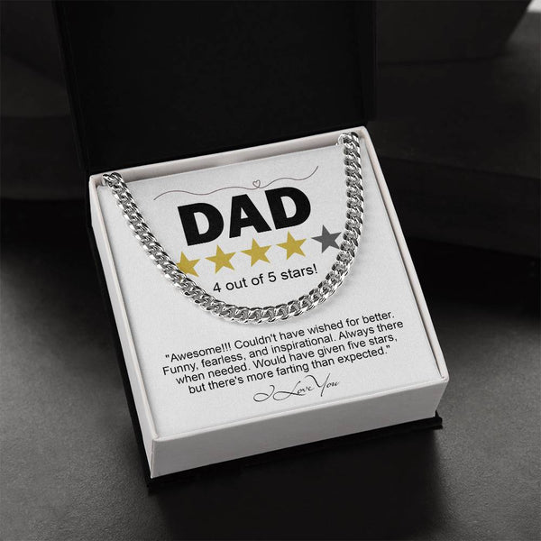Dad-Five Stars Exquisite Cuban Link Chain | Ideal Father's Day Gift