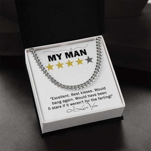 My Man-5 Stars Cuban Link Chain
