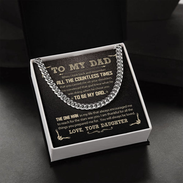 Father's Day Gift: Cuban Necklace for My Beloved Dad - A Token of Love and Gratitude from Your Daughter 💖💖