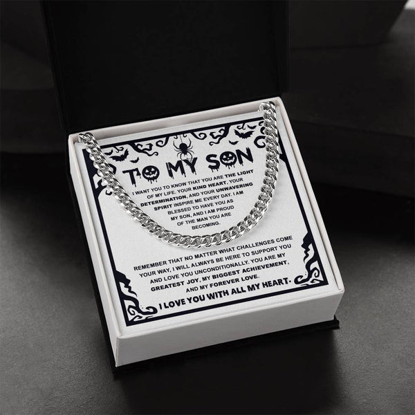 To My Son - My Greatest Achievement - Cuban Chain | Meaningful Gift for Sons