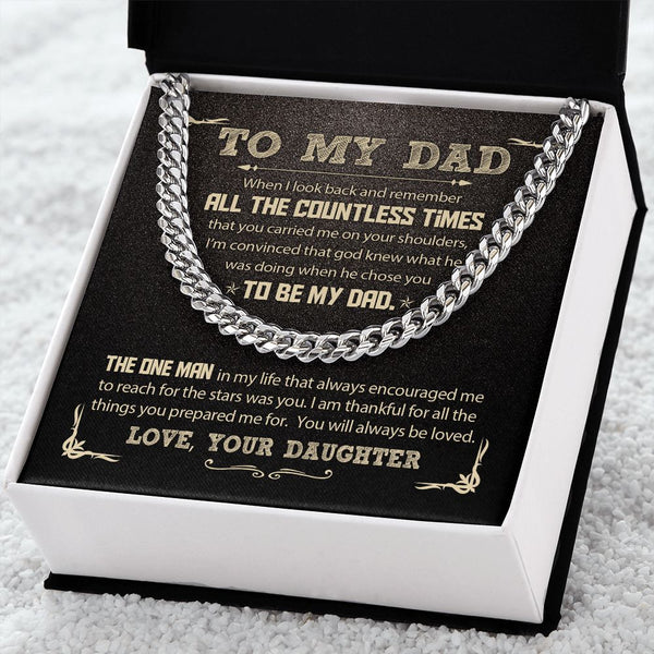 Father's Day Gift: Cuban Necklace for My Beloved Dad - A Token of Love and Gratitude from Your Daughter 💖💖