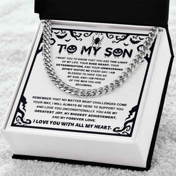 To My Son - My Greatest Achievement - Cuban Chain | Meaningful Gift for Sons