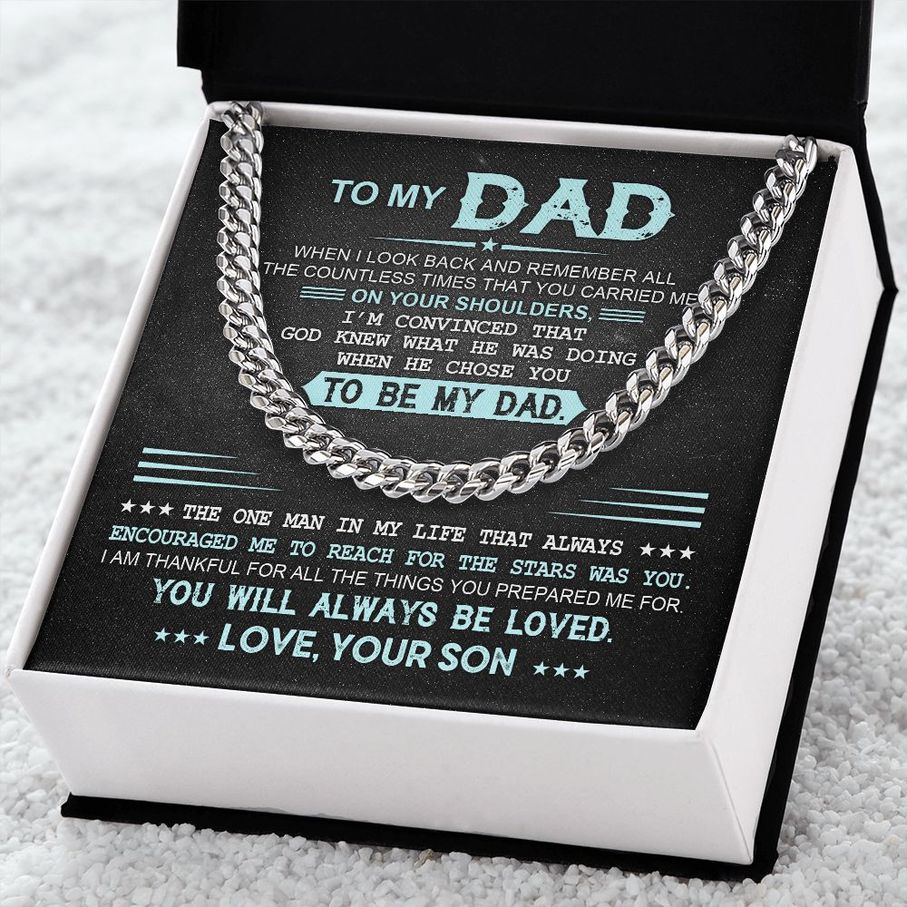 Stunning Cuban Necklace for Father's Day - A Tribute to the Best Dad from His Son
