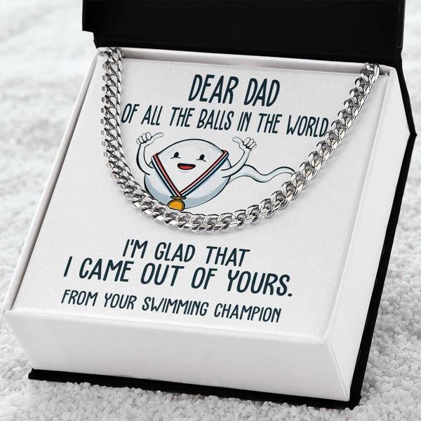 Dad-Out Of Yours Exquisite Cuban Link Chain | Ideal Father's Day Gift