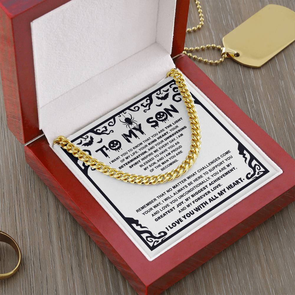To My Son - My Greatest Achievement - Cuban Chain | Meaningful Gift for Sons