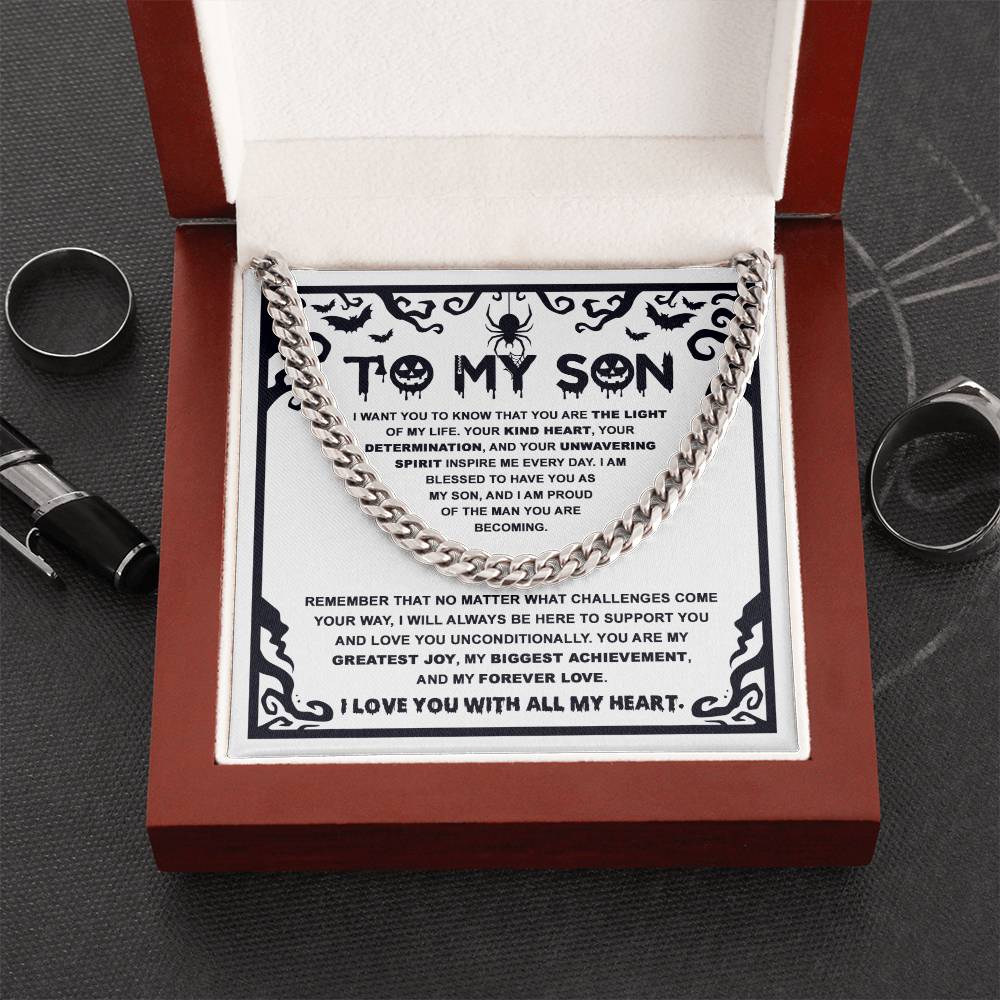 To My Son - My Greatest Achievement - Cuban Chain | Meaningful Gift for Sons