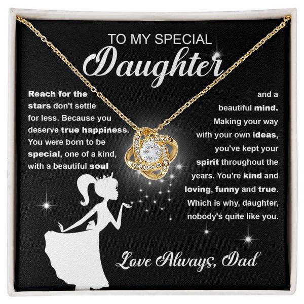Bond Beyond Words - Love knot necklace to my Special Daughter