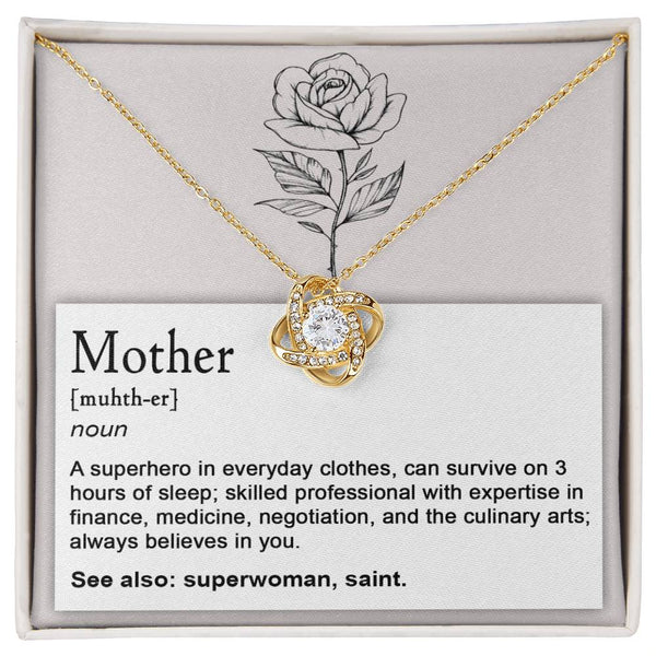 Mom-Superhero Love Knot Necklace