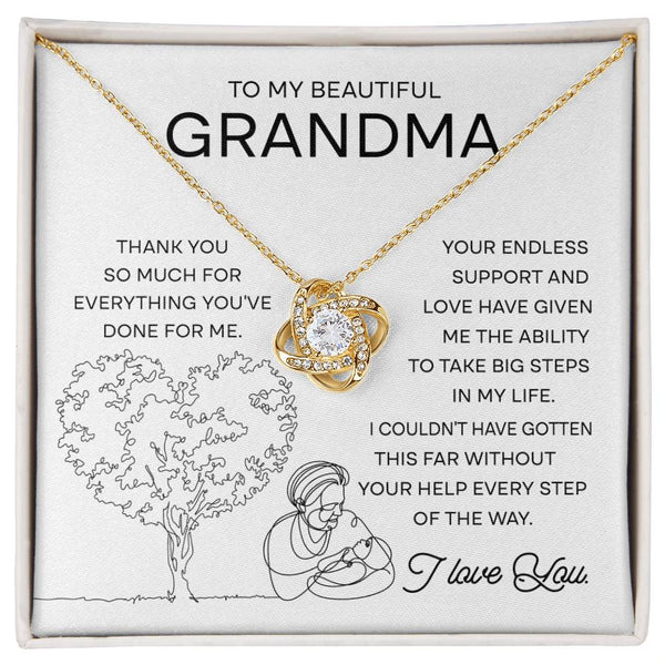 A Timeless Tribute to Grandma's Endless Support - Love knot necklace