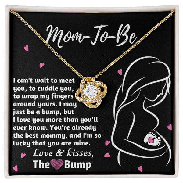 Mama-To-Be-The Best Mommy Love Knot Necklace