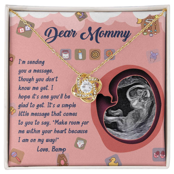 Mom To Be-On My Way Love Knot Necklace
