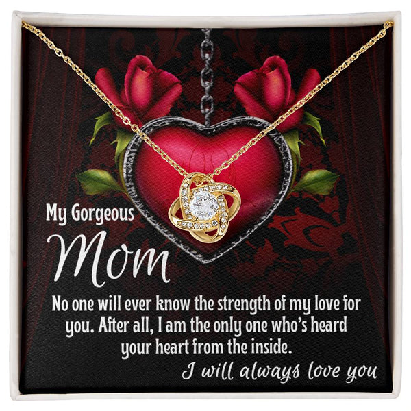 Mom-Heard Your Heart Love Knot Necklace