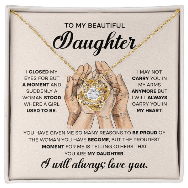 A Sentimental Connection - Love Knot Necklace for My Daughter
