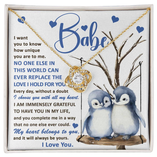 Love Knot Necklace Babe-Belongs To You