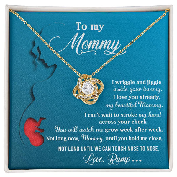 Mom To Be-Nose To Nose Love Knot Necklace