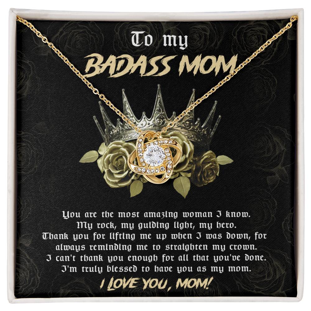 Mom-Straighten My Crown Love Knot Necklace