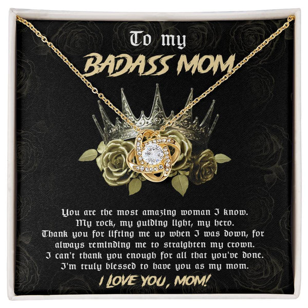 Mom-Straighten My Crown Love Knot Necklace