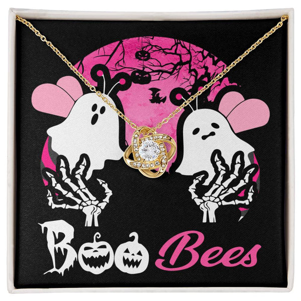 Enchanting Boo Bees Halloween Love Knot Necklace