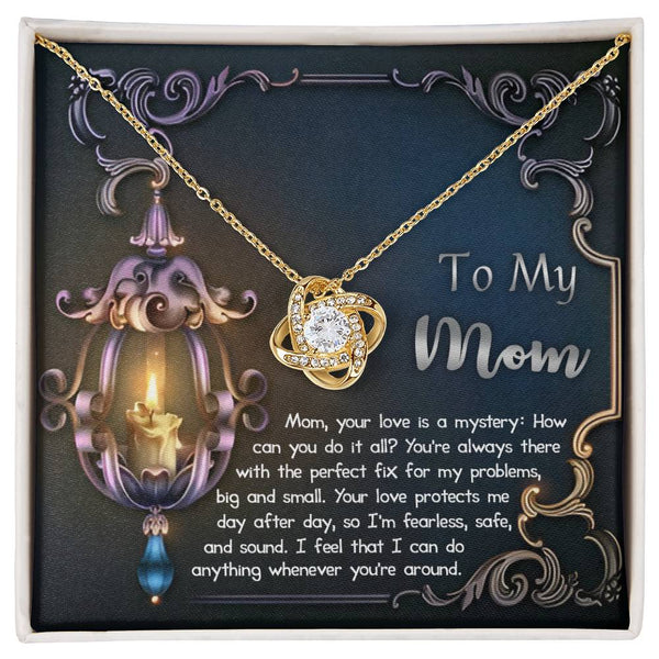 Mom-Love Is Mystery Love Knot Necklace