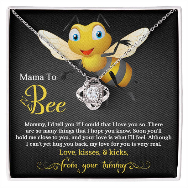 Mom To Be-Hope You Know Love Knot Necklace